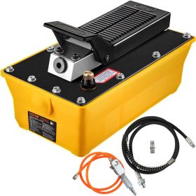 VEVOR Air Hydraulic Pump, 10,000 PSI Hydraulic Foot Pump, 0.6 Gal Reservoir Foot Operated Air/Hydraulic Pump