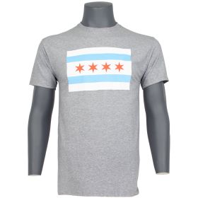 CHICAGO FLAG T SHIRT BLACK (Option: L)