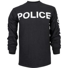 POLICE L/S T SHIRT BLACK (Option: L)