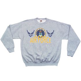 AIR FORCE SEAL CREWNECK SWEAT SHIRT GREY (Option: L)